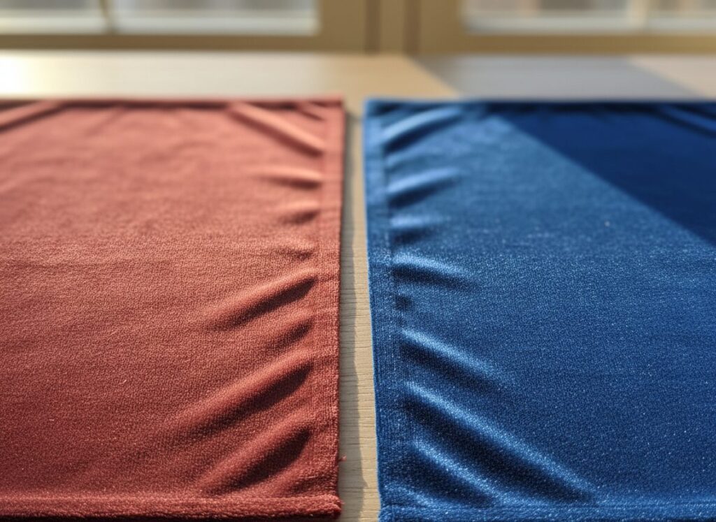 Twee Velvetstalen Naast Elkaar: Katoen- En Polyesterfluweel Entretenir Le Velours : Trois Règles Pour Qu'Il Reste Splendide