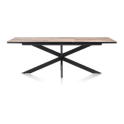 Avalox, table à rallonge 190 (+ 60) x 98 cm - couleur driftwood - centrale pied