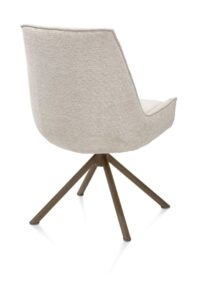 Theo, eetkamerstoel - draaibaar - steel brown - pocket - Vada - beige - Afbeelding 3