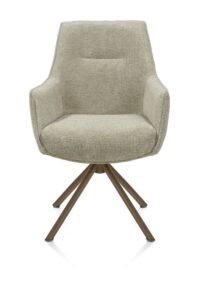 Theo, armstoel - draaibaar - steel brown - pocket - Vada - Salie groen