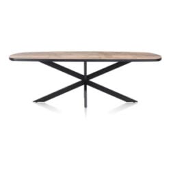 Avalox, eetkamertafel ovaal 240 x 110 cm - kleur driftwood - centrale poot