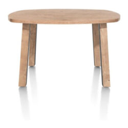 Pavarotti, table de bar 130 x 110 cm (hauteur: 92 cm) - métal avec bois incrusté - pieds de table (4) avec accent bois