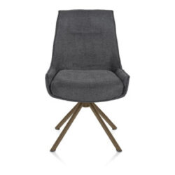 Theo, chaise - pivotant - steel brown - confort ressorts - Vada - Anthracite