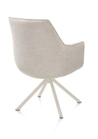 Theo, chaise à accoudoirs - pivotant - crème - confort ressorts - Vada - beige - Image 3