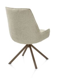 Theo, eetkamerstoel - draaibaar - steel brown - pocket - Vada - Salie groen - Afbeelding 3
