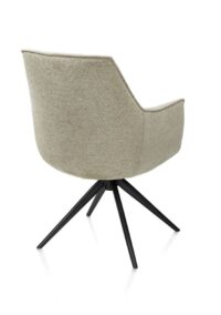 Theo, armstoel - draaibaar met kantelfunctie - rough off black - pocket - Vada - Salie groen - Afbeelding 3