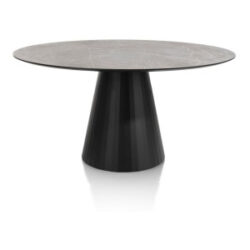 Arabax, eetkamertafel - rond - 150 x 120 cm - Lichtgrijs