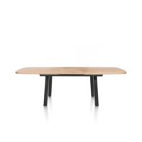 Pavarotti, table à rallonge 190 (+ 60) x 110 cm - 4 pieds - métal - pieds de table (4) metal