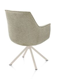 Theo, chaise à accoudoirs - pivotant - crème - confort ressorts - Vada - Sauge verte - Image 3