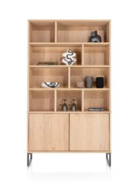 Castello, vaisselier 123 cm - 2-portes + 9-niches (+ LED)