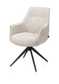 Theo, Armstoel, stof Vada, 360 graden draaibaar, frame zwart, pocket - beige - Afbeelding 2