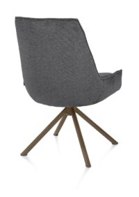 Theo, eetkamerstoel - draaibaar - steel brown - pocket - Vada - Antraciet - Afbeelding 3