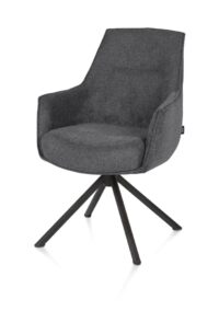 Theo, armstoel - draaibaar - rough off black - pocket - Vada - Antraciet - Afbeelding 2