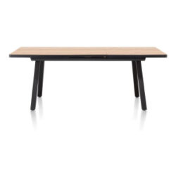 Avalox, uitschuiftafel 160 (+ 50) x 98 cm - kleur naturel - 4 poot