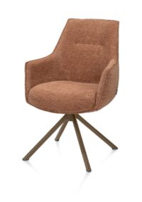 Theo, armstoel - draaibaar - steel brown - pocket - Vada - koper - Afbeelding 2