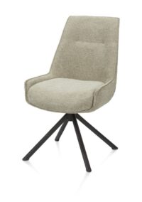 Theo, eetkamerstoel - draaibaar - rough off black - pocket - Vada - Salie groen - Afbeelding 2