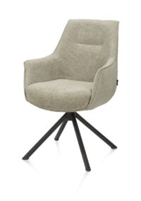 Theo, armstoel - draaibaar - rough off black - pocket - Vada - Salie groen - Afbeelding 2