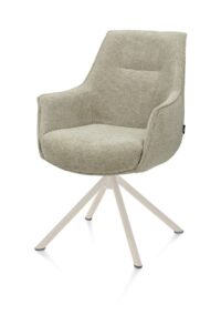 Theo, chaise à accoudoirs - pivotant - crème - confort ressorts - Vada - Sauge verte - Image 2