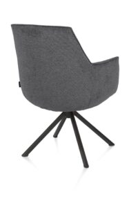 Theo, armstoel - draaibaar - rough off black - pocket - Vada - Antraciet - Afbeelding 3