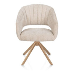 Isla, armstoel - draaibaar met kantelfunctie - eikenhout look - stof Valencia