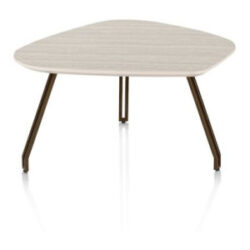 Mogana, Salontafel 72 x 60 cm, primo laminato (HPL), poten steelbrown - Travertin