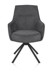 Theo, armstoel - draaibaar - rough off black - pocket - Vada - Antraciet