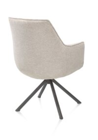 Theo, chaise &agrave; accoudoirs - pivotant - graphite - confort ressorts - Vada - beige - Image 3