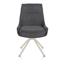 Theo, chaise - pivotant - crème - confort ressorts - Vada - Anthracite