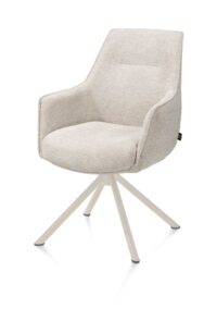 Theo, chaise à accoudoirs - pivotant - crème - confort ressorts - Vada - beige - Image 2
