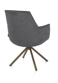 Theo, armstoel - draaibaar - steel brown - pocket - Vada - Antraciet - Afbeelding 3