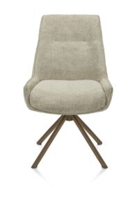 Theo, eetkamerstoel - draaibaar - steel brown - pocket - Vada - Salie groen