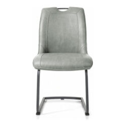 Michiel, chaise - pieds traineau carre + poignee - tissu pala - Vert