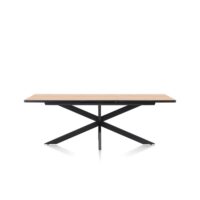 Avalox, uitschuiftafel 190 (+ 60) x 98 cm - kleur oak natural vintage - centrale poot