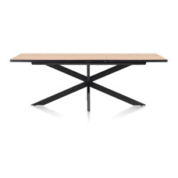 Avalox, table à rallonge 190 (+ 60) x 98 cm - couleur oak natural vintage - centrale pied