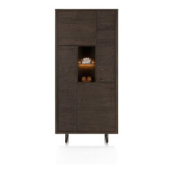 Mogan, Bergkast 100 cm, 4 deuren, 1 openvak incl. LED