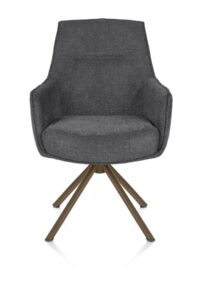 Theo, armstoel - draaibaar - steel brown - pocket - Vada - Antraciet