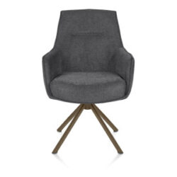 Theo, armstoel - draaibaar - steel brown - pocket - Vada - Antraciet