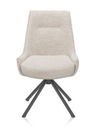 Theo, eetkamerstoel - draaibaar - grafiet - pocket - Vada - beige