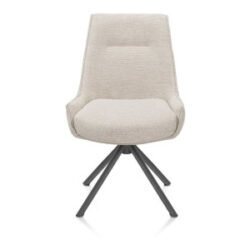 Theo, eetkamerstoel - draaibaar - grafiet - pocket - Vada - beige
