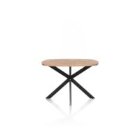 Pavarotti, table de bar 130 x 110 cm (hauteur: 92 cm) - pied en X central - métal - pied central metal