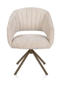 Isla, chaise à accoudoirs - pivotant - steelbrown - tissu Valencia