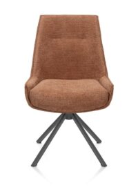 Theo, eetkamerstoel - draaibaar - grafiet - pocket - Vada - koper
