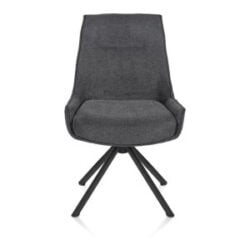 Theo, chaise - pivotant - rough off black - confort ressorts - Vada - Anthracite