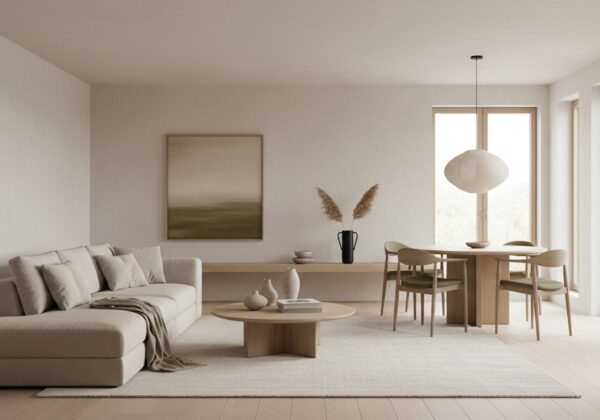 Lichte Woonkamer In Een Mix Van Japandi En Warm Minimalisme