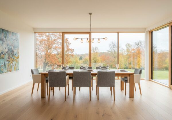 Rechthoekige Eettafel Van 220 Cm Met Acht Stoelen