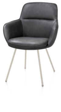 Mateo, chaise à accoudoirs - crème - Pala - Anthracite - Image 2