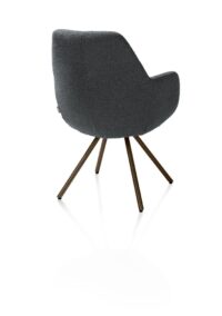 Mavis, chaise à accoudoirs - pivotante - steelbrown - ressorts ensaches - tissu Cloudy - Anthracite - Image 2