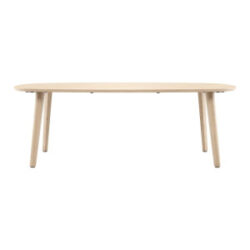 Odda, table 230 x 110 cm - oval - pied bois - natural