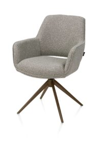 Kian, chaise à accoudoirs - pivotant avec fonction relax - steelbrown - tissu Cloudy - Olive - Image 2
