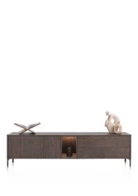 Trenton, buffet bas 210 cm - 2-portes + 2-tiroirs + 1-niche - Clay